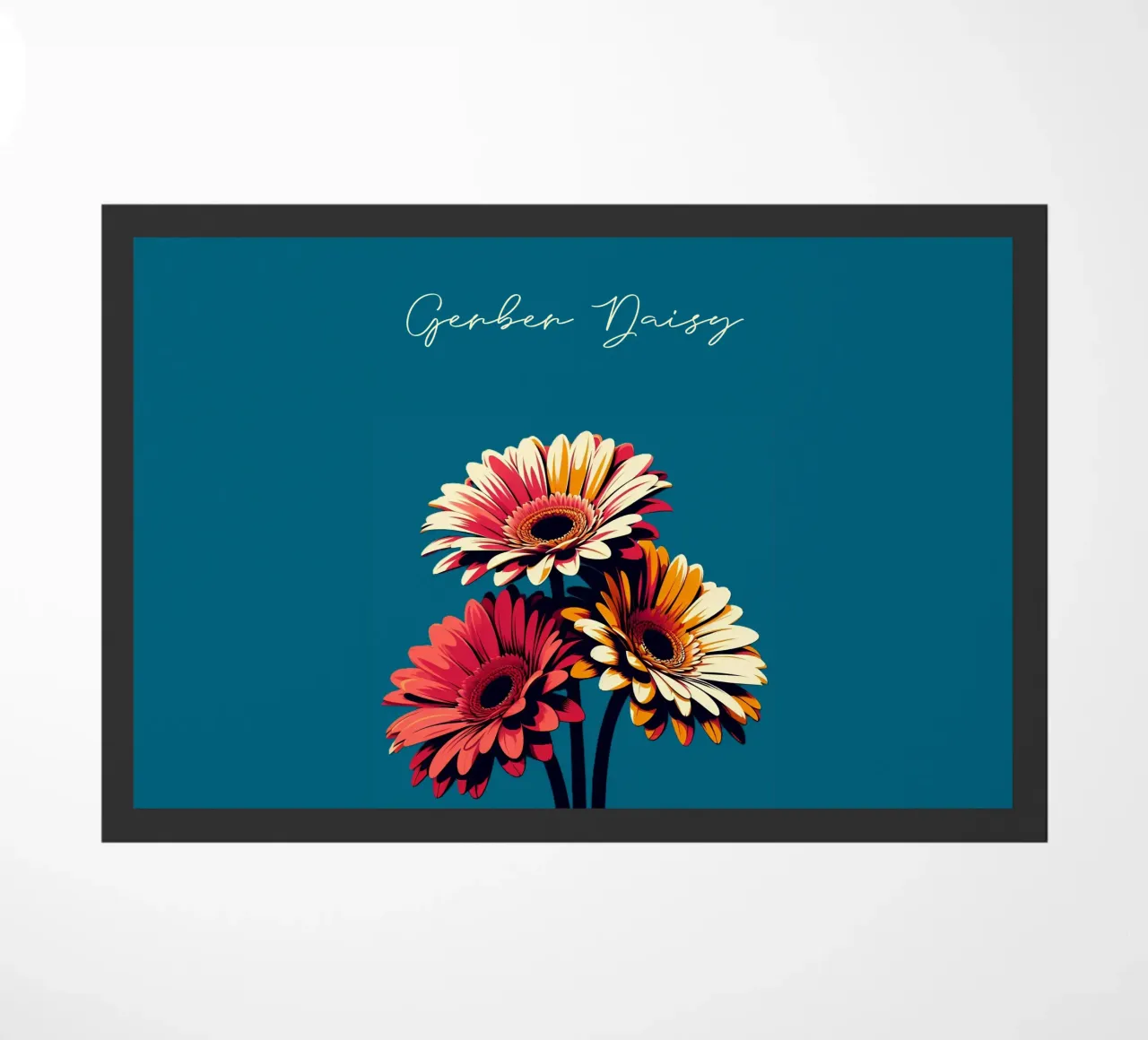 Gerbera doormat by Digital Naive