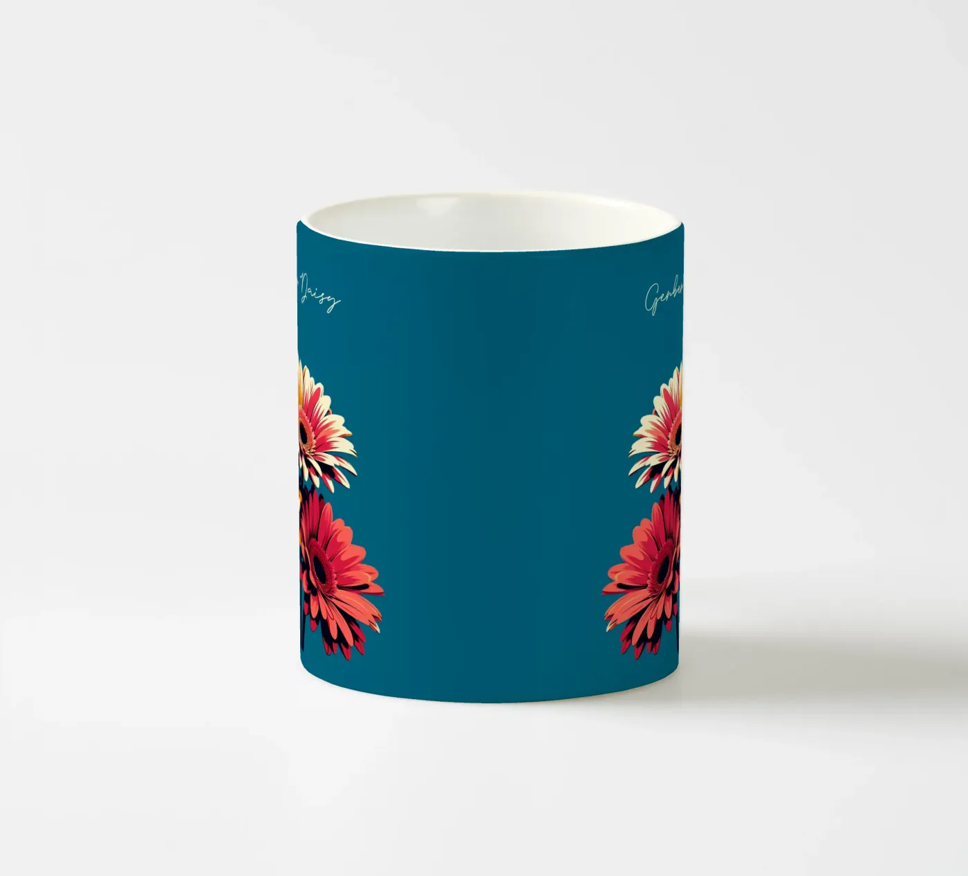 Gerbera ceramic mug by Digital Naive