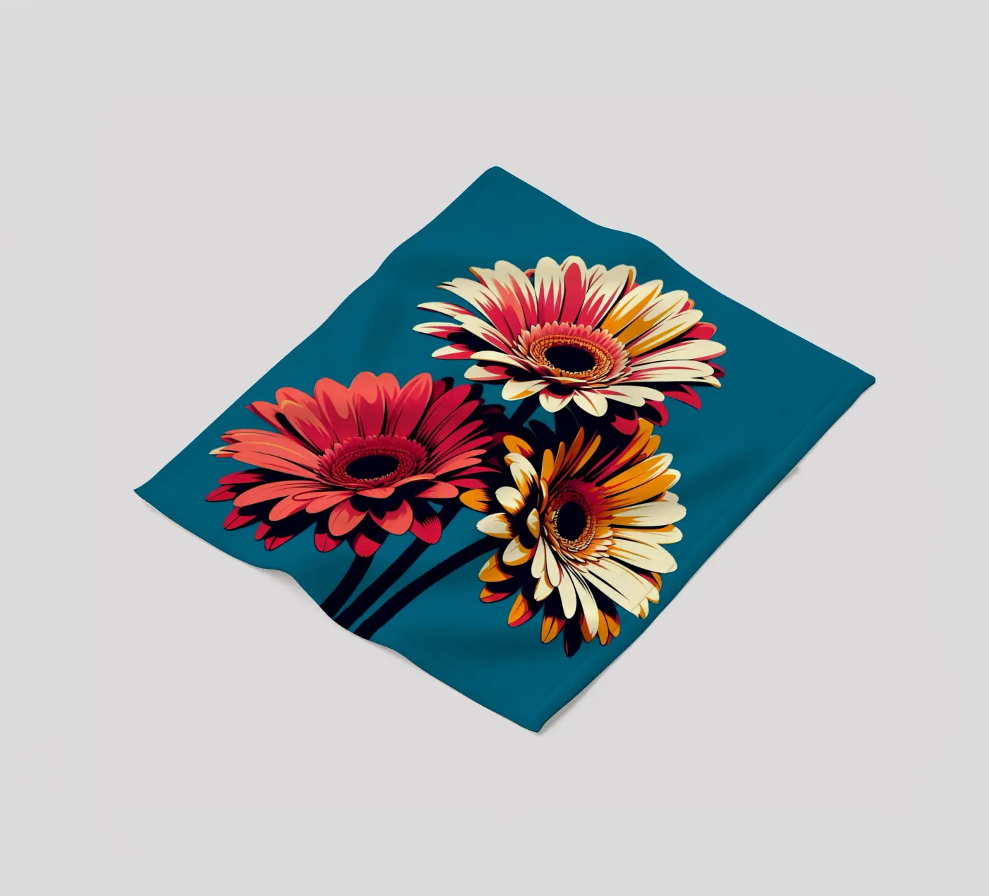 Gerbera Fleecedecke von Digital Naive