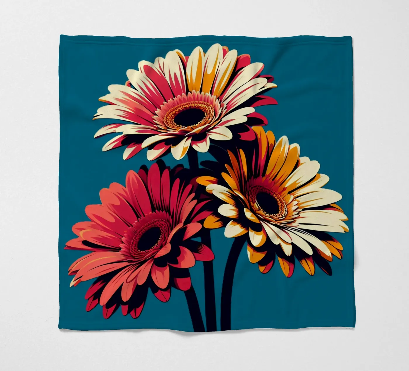 Gerbera Fleecedecke von Digital Naive