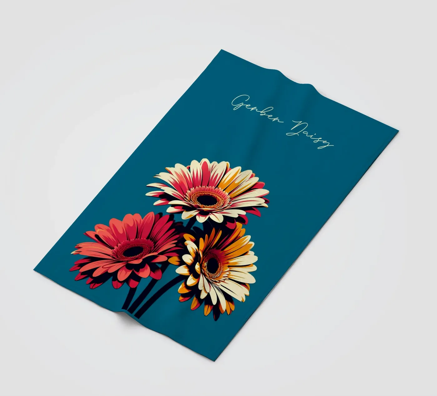 Gerbera Fleecedecke von Digital Naive