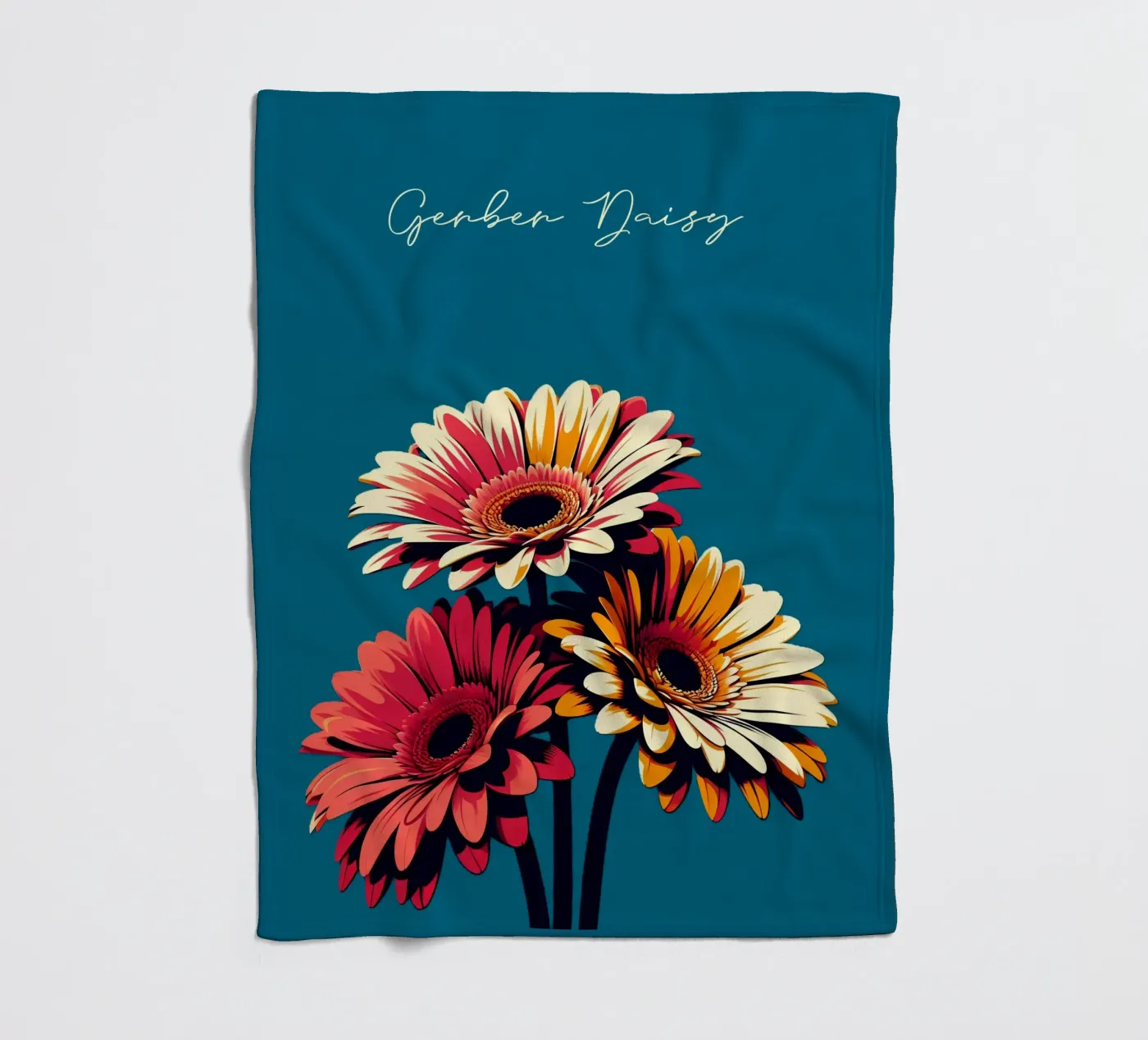 Gerbera Fleecedecke von Digital Naive