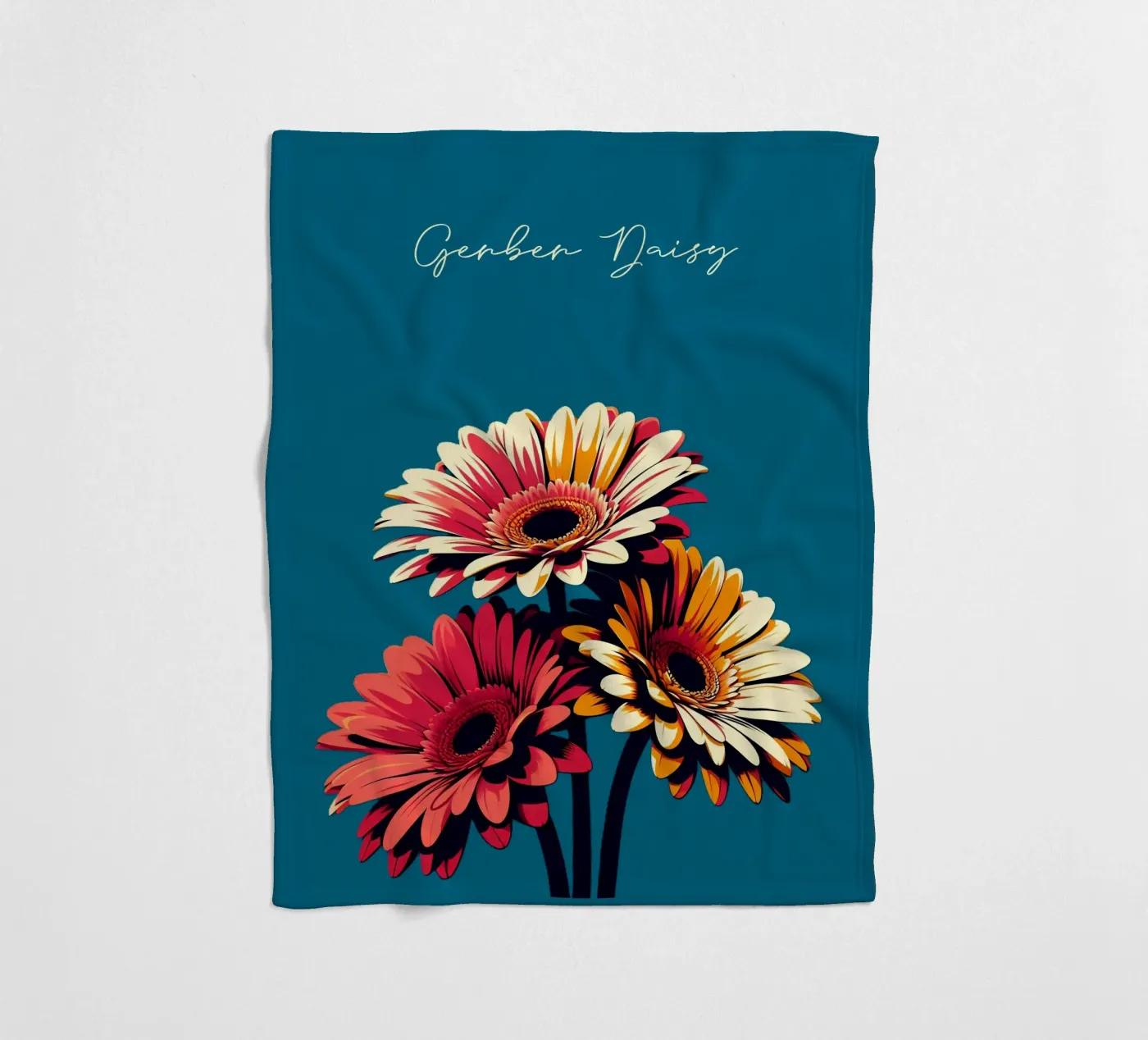 Gerbera Fleecedecke von Digital Naive