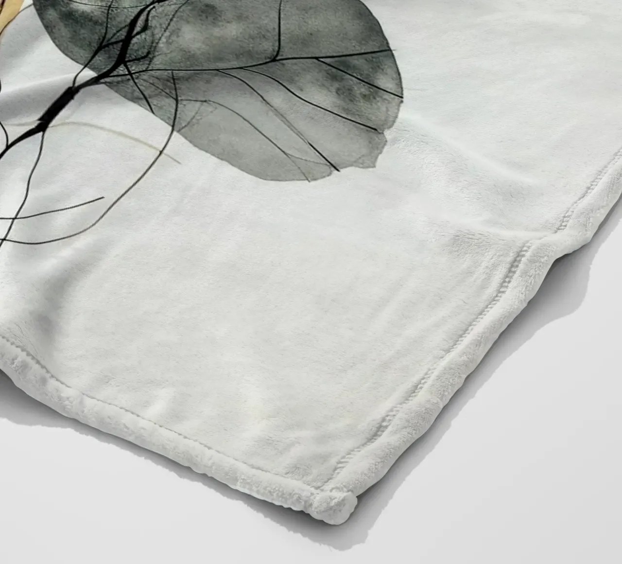 Moderne Blattformen Fleecedecke von Justyna Jaszke JBJart