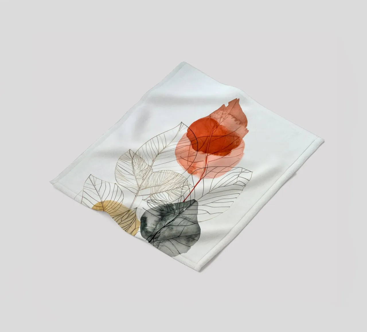 Moderne Blattformen Fleecedecke von Justyna Jaszke JBJart