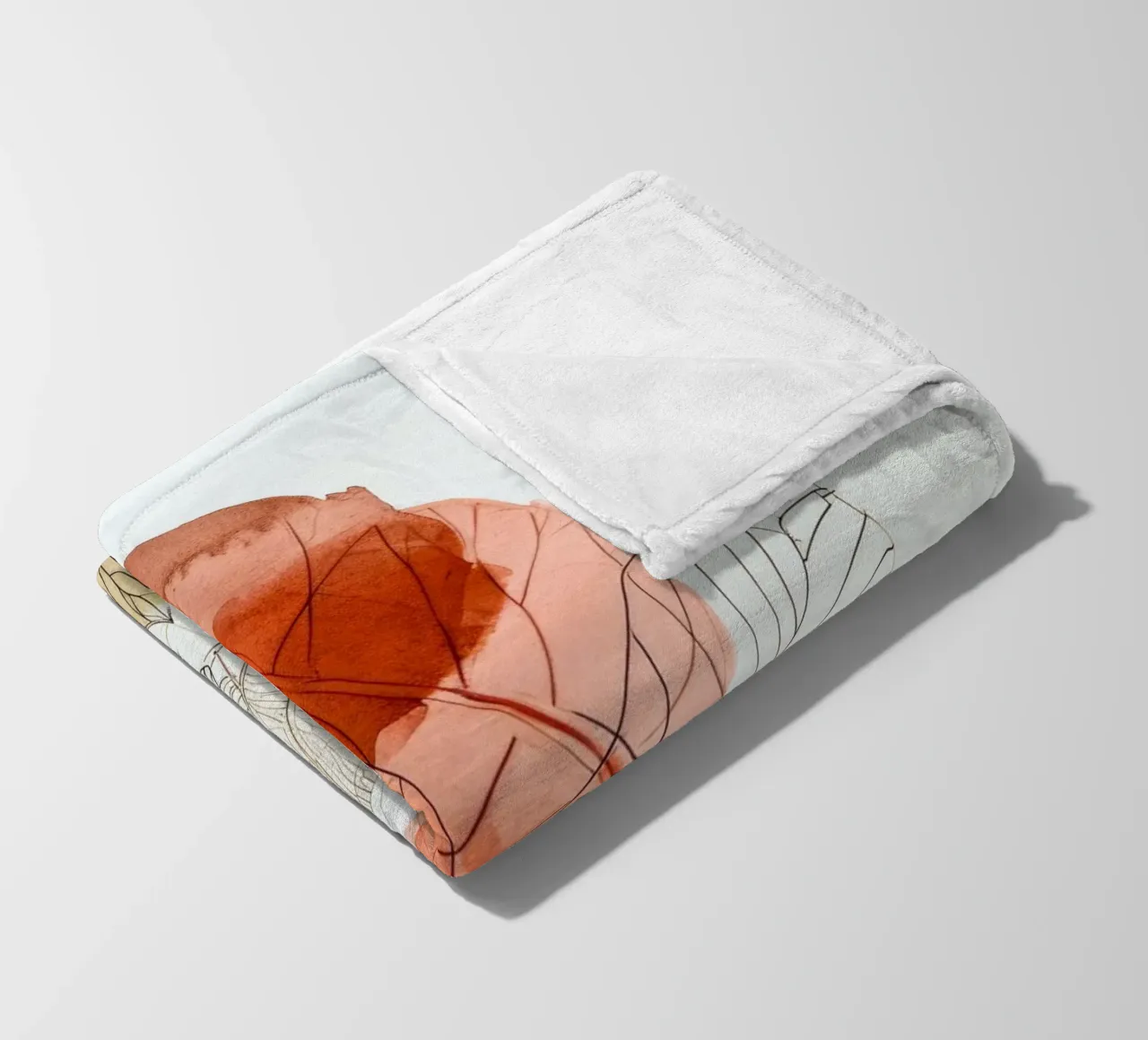 Moderne Blattformen Fleecedecke von Justyna Jaszke JBJart