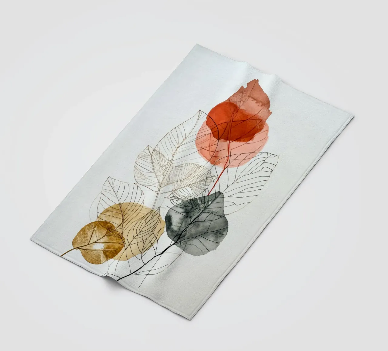 Moderne Blattformen Fleecedecke von Justyna Jaszke JBJart