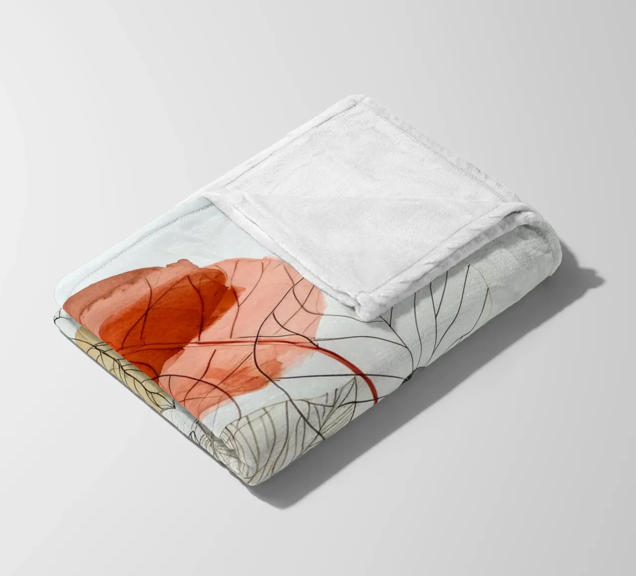 Moderne Blattformen Fleecedecke von Justyna Jaszke JBJart