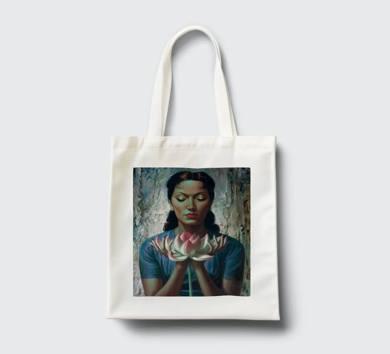 Water Lily (1955) - Tretchikoff Print borsa in juta da Honeymoon Hotel