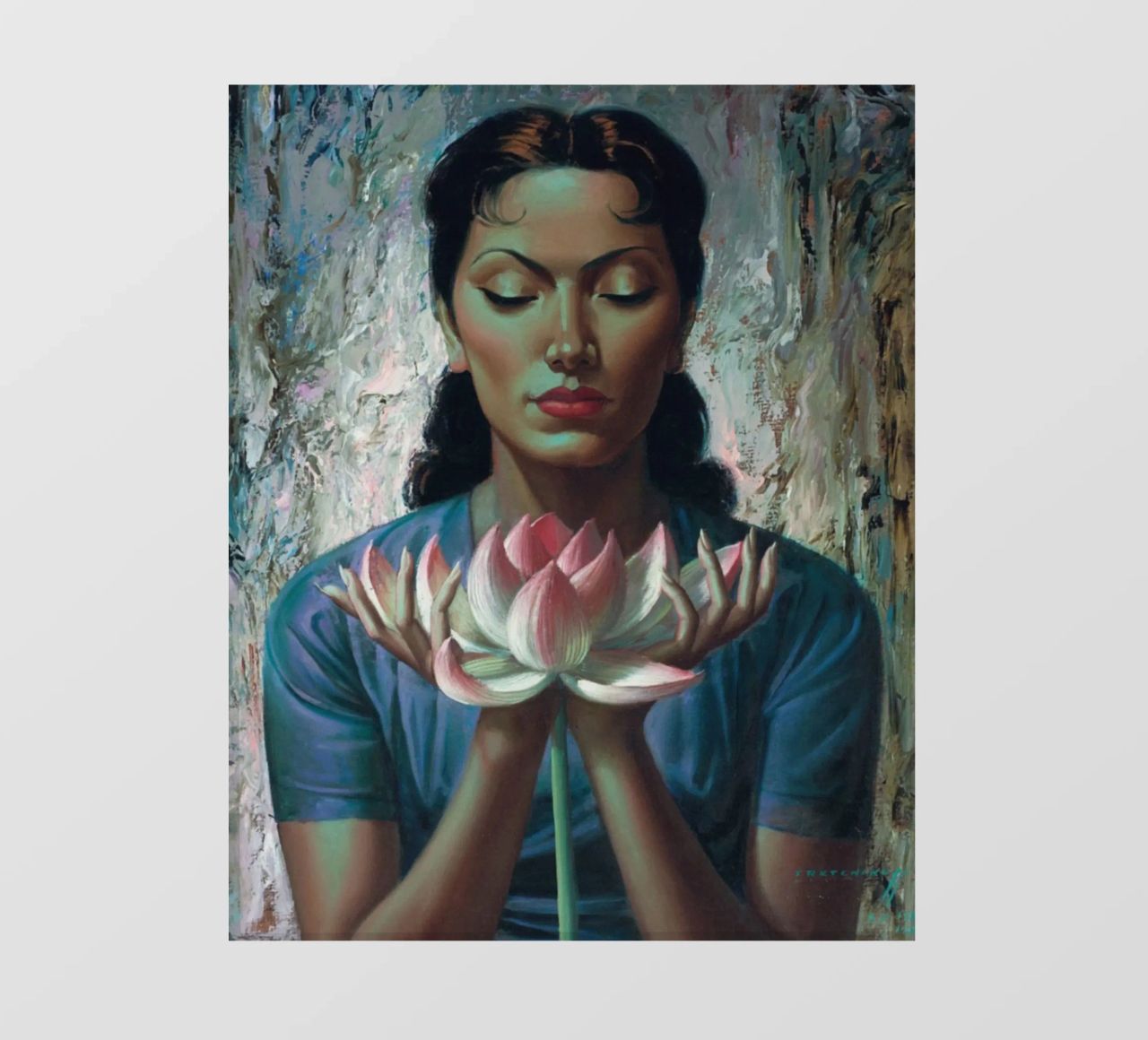 Water Lily (1955) - Tretchikoff Print pellicola backlit da Honeymoon Hotel