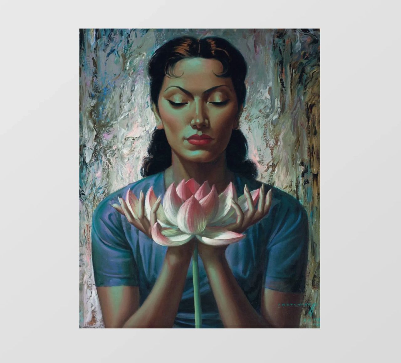 Water Lily (1955) - Tretchikoff Print telo in pvc da Honeymoon Hotel