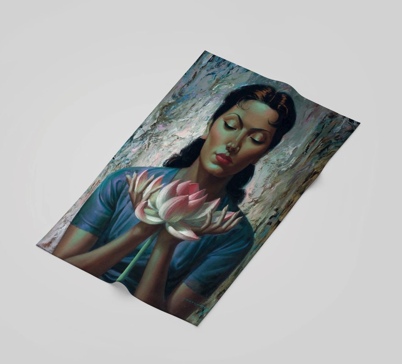 Water Lily (1955) - Tretchikoff Print telo mare da Honeymoon Hotel