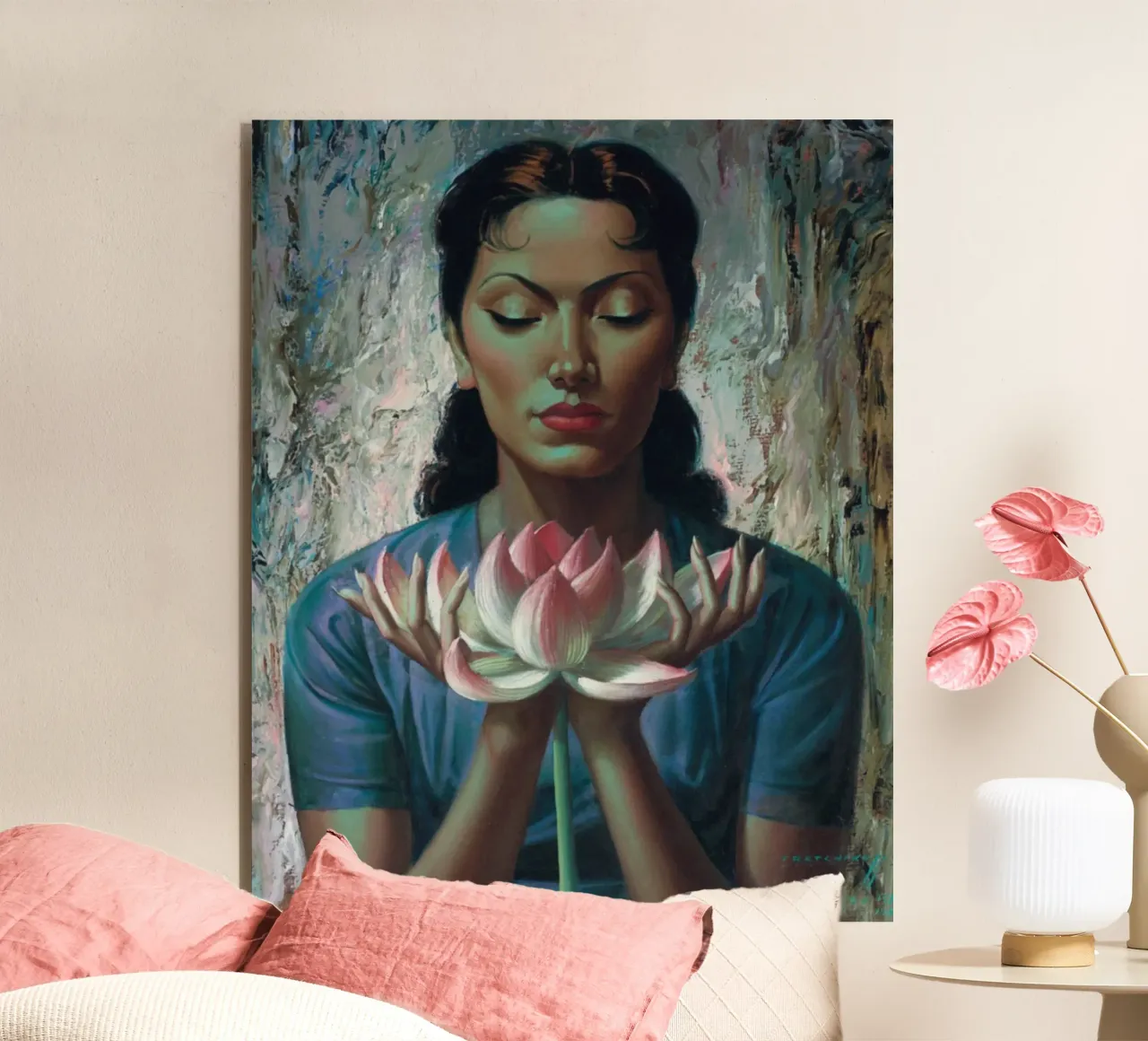 Water Lily (1955) - Tretchikoff Print alluminio dibond da Honeymoon Hotel