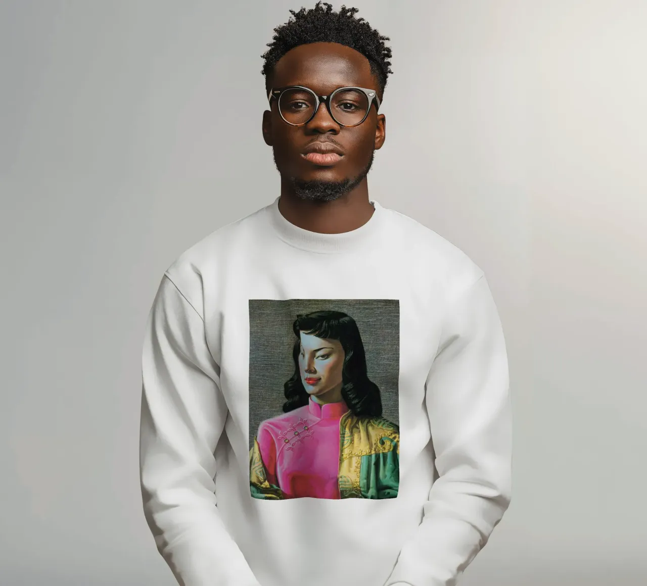 Miss Wong, by Vladimir Tretchikoff, 1950s. sweatshirt by Honeymoon Hotel