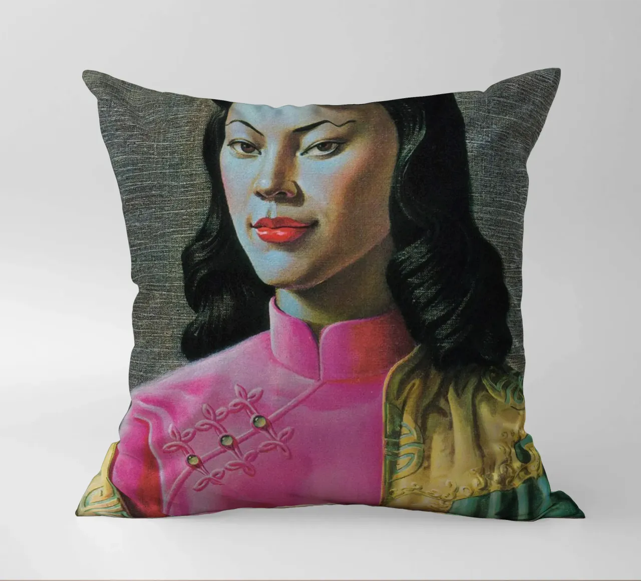 Miss Wong, by Vladimir Tretchikoff, 1950s. cuscino da Honeymoon Hotel