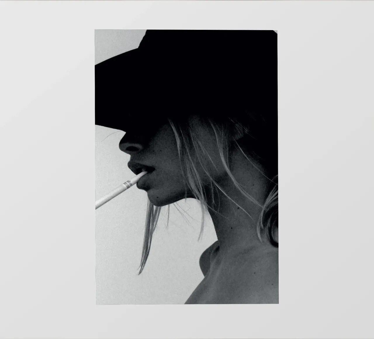 Smoking Hot black and white Photography portrait pvc cover by Honeymoon Hotel