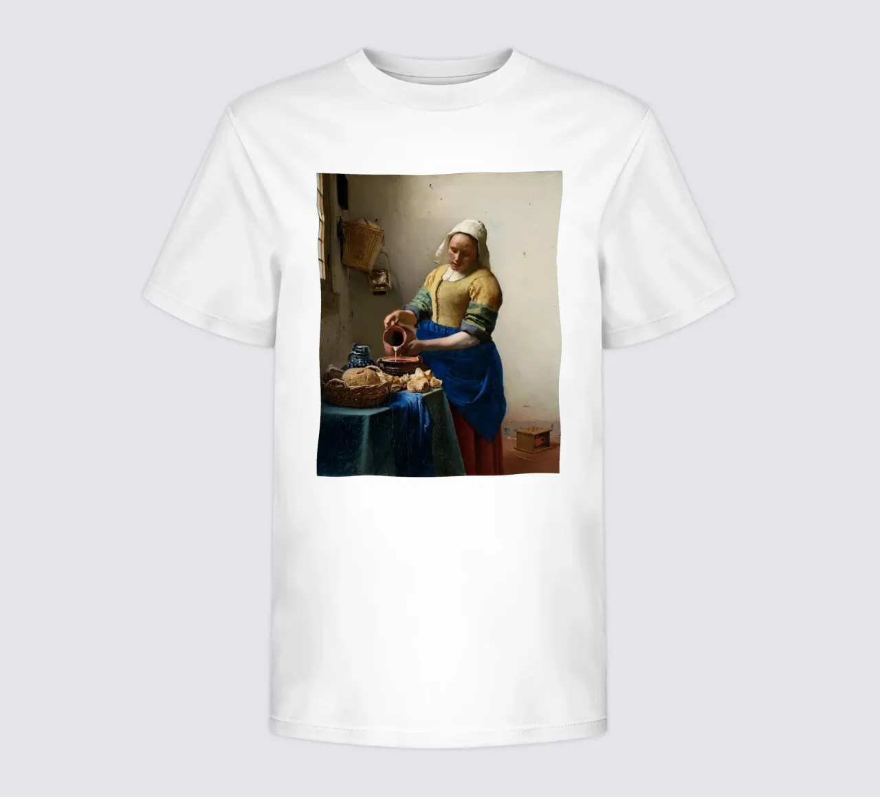 Johannes Vermeer - The Milkmaid (Het Melkmeisje) (1658) kinder t-shirt van William Store