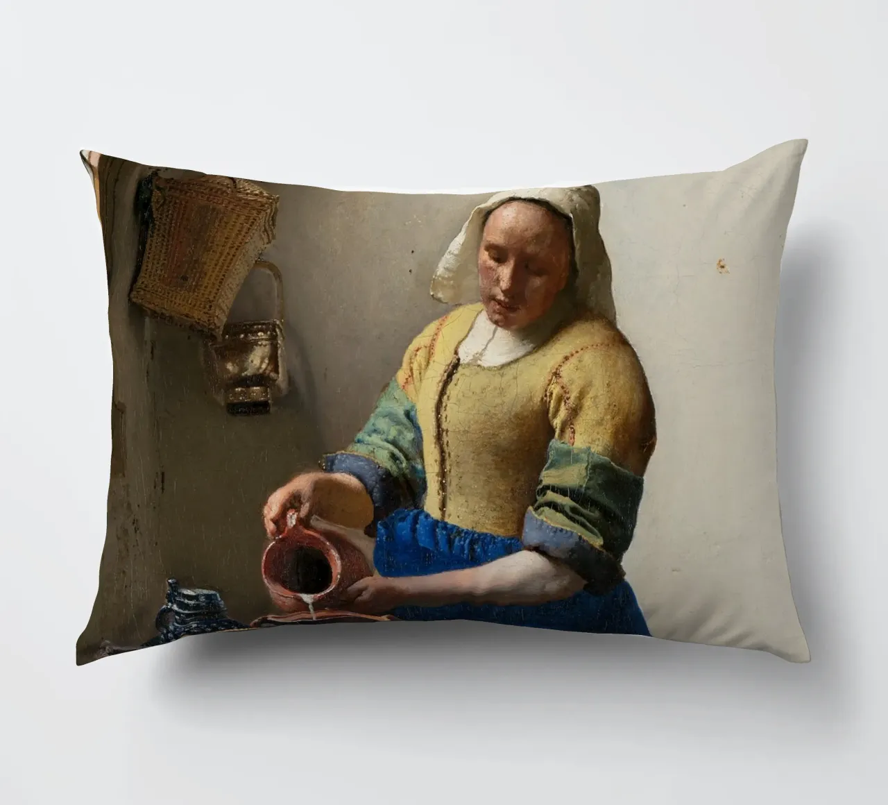 Johannes Vermeer - La lattaia (1658) cuscino da William Store