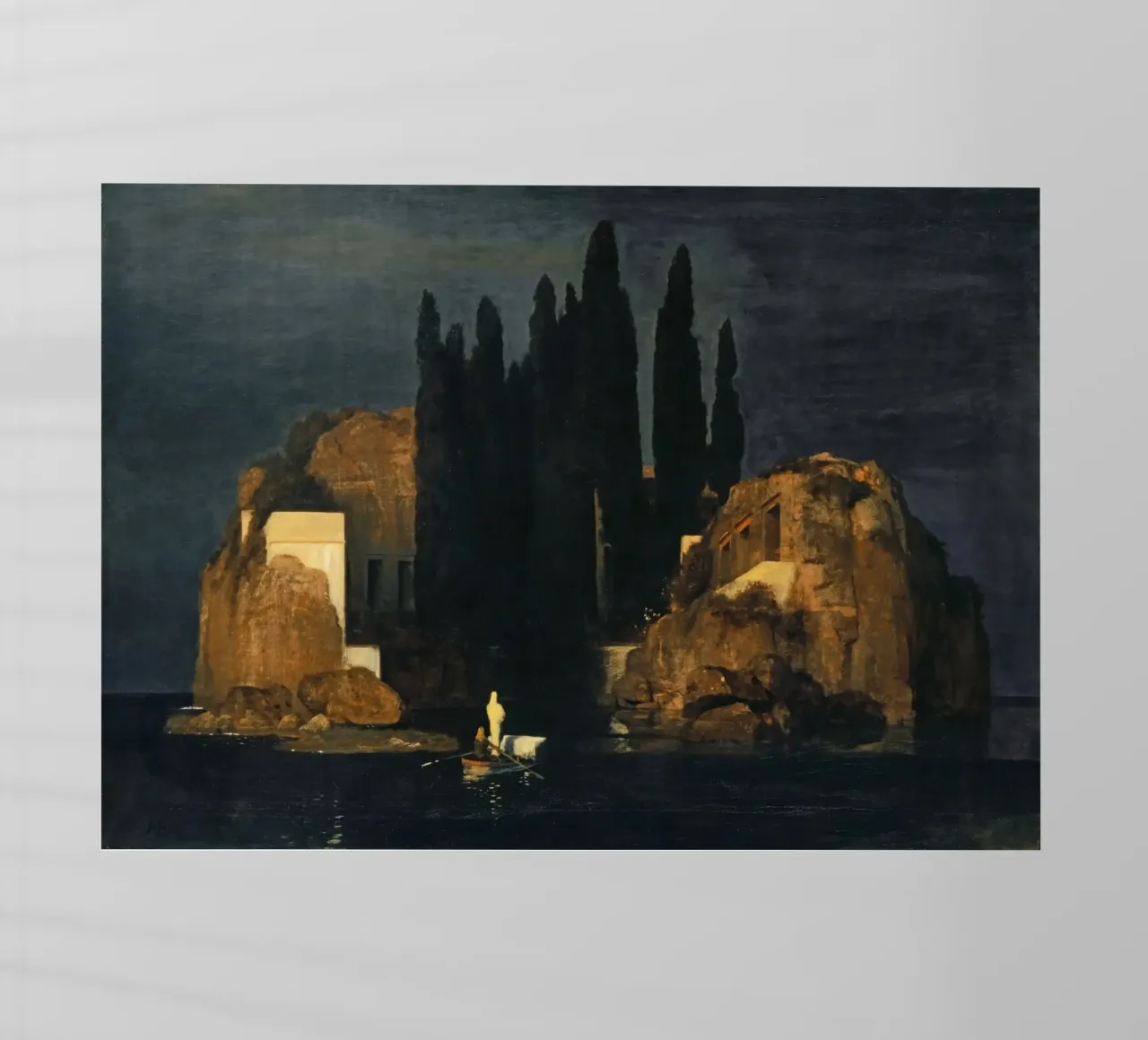 Arnold Böcklin - L'isola dei morti (1880) pellicola backlit da William Store