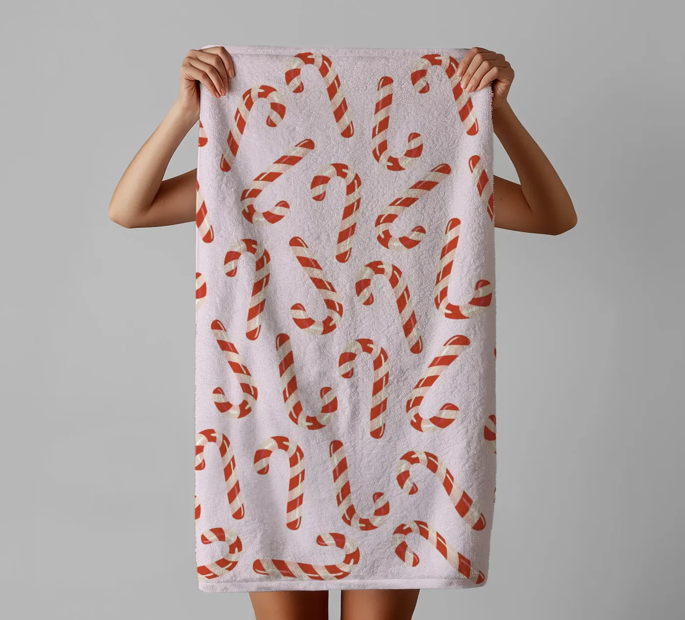 Candy canes pattern Handtuch von Happypatterns