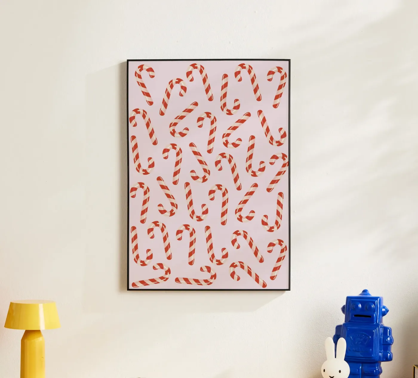 Candy canes pattern alluminio dibond da Happypatterns