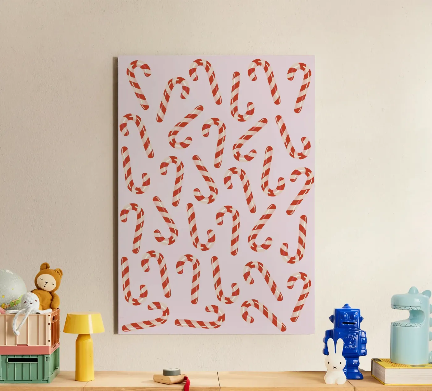 Candy canes pattern pannello forex da Happypatterns