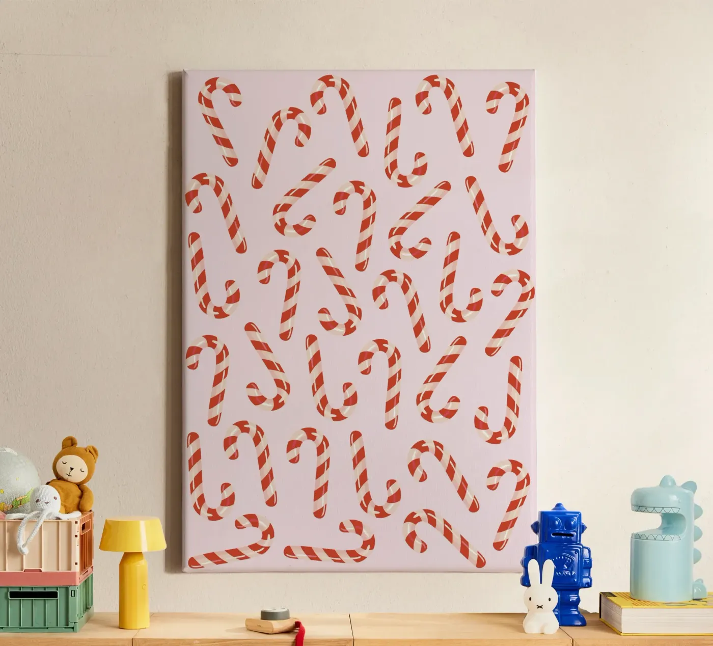 Candy canes pattern tela da Happypatterns