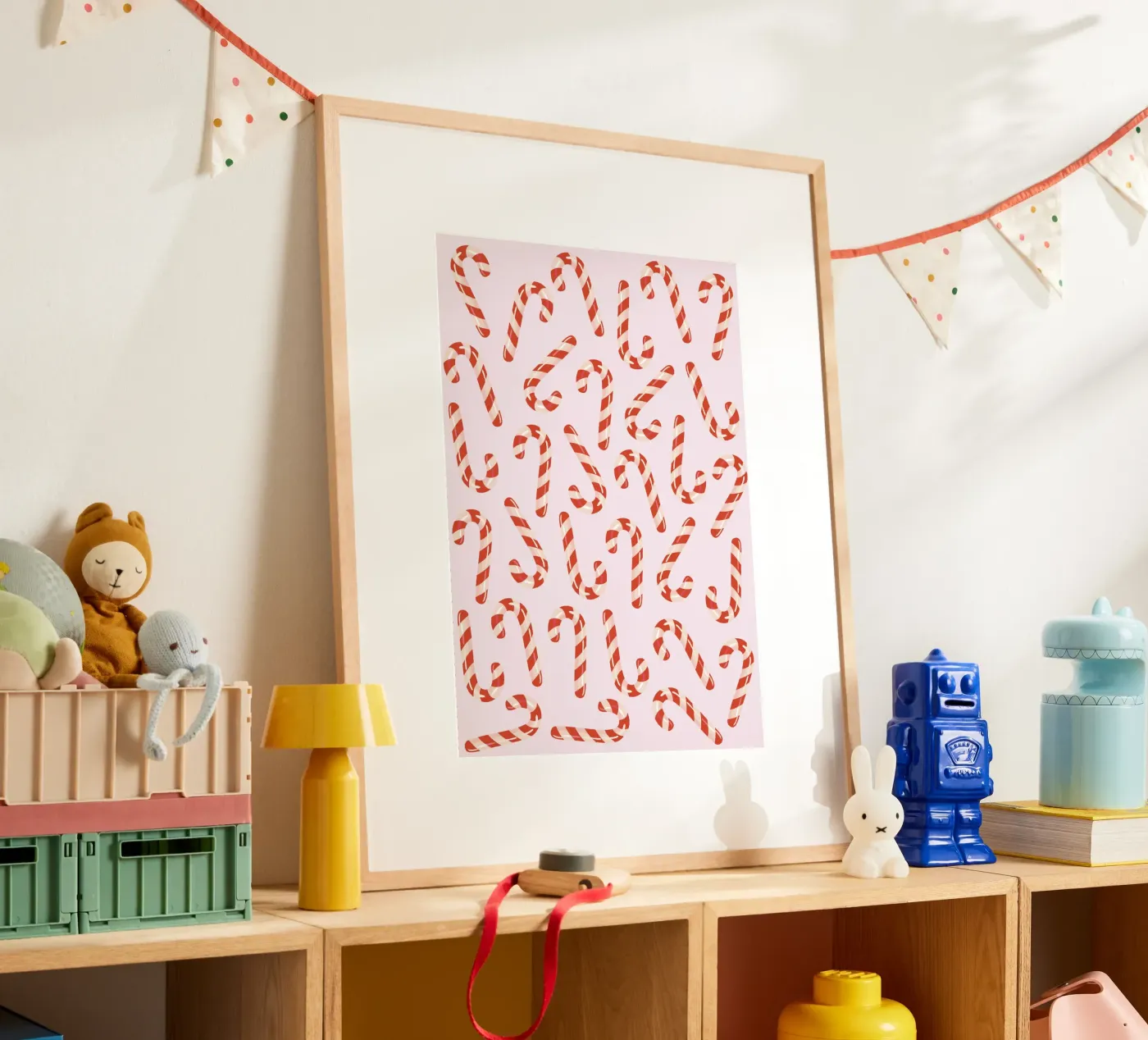 Candy canes pattern Poster von Happypatterns