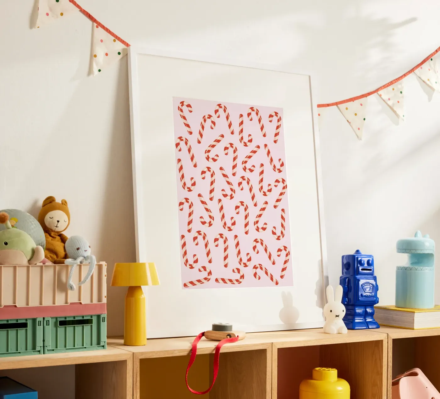 Candy canes pattern Poster von Happypatterns