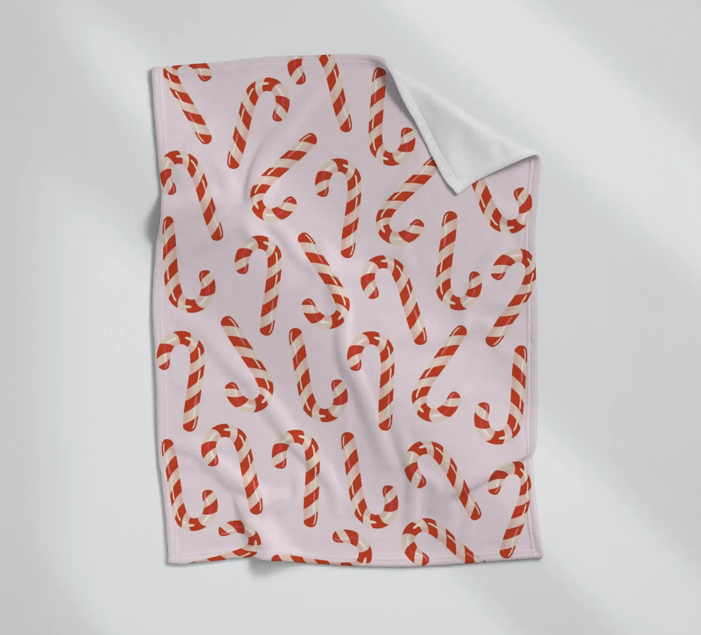 Candy canes pattern fleece blanket by Happypatterns