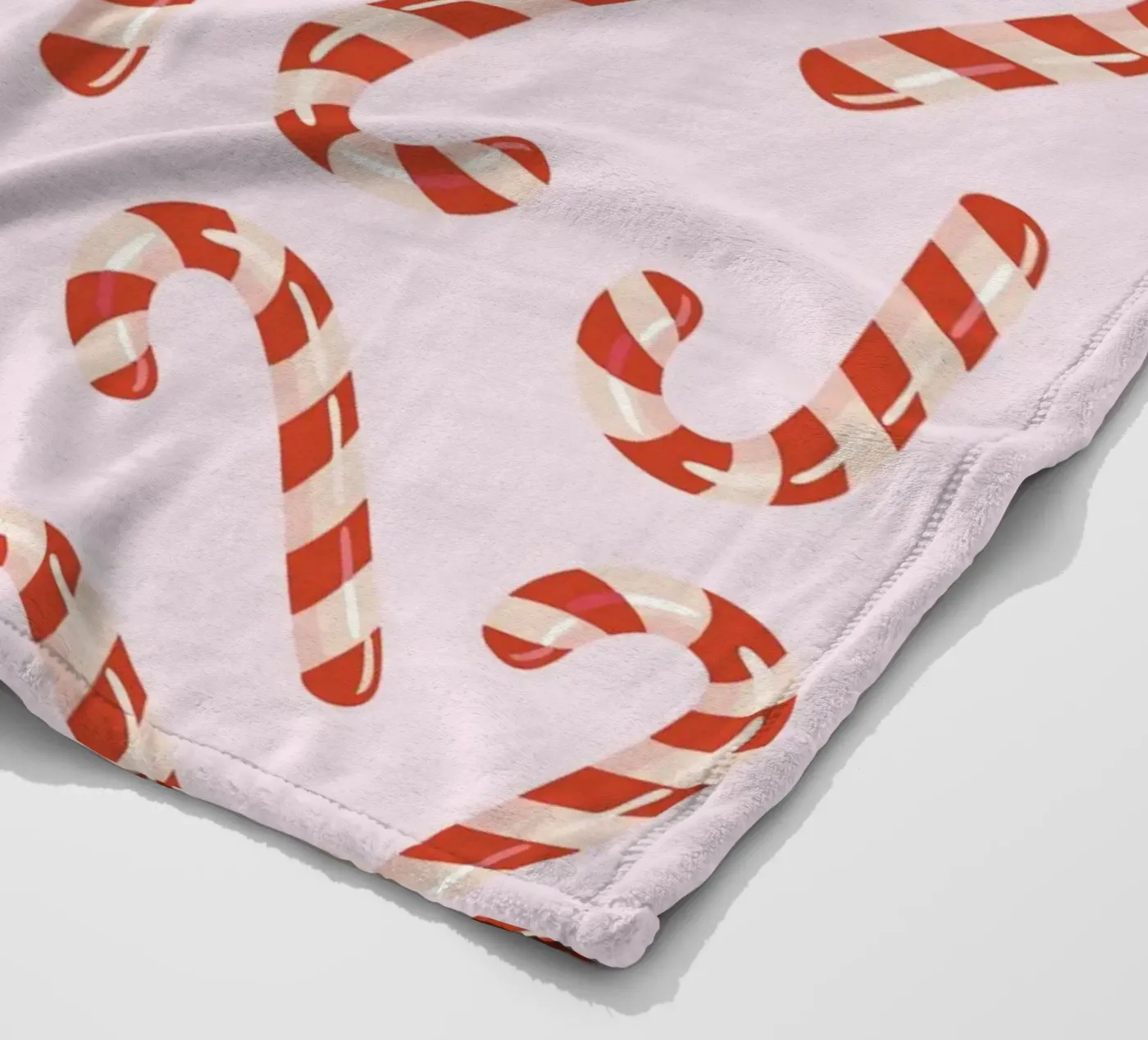 Candy canes pattern fleece blanket by Happypatterns