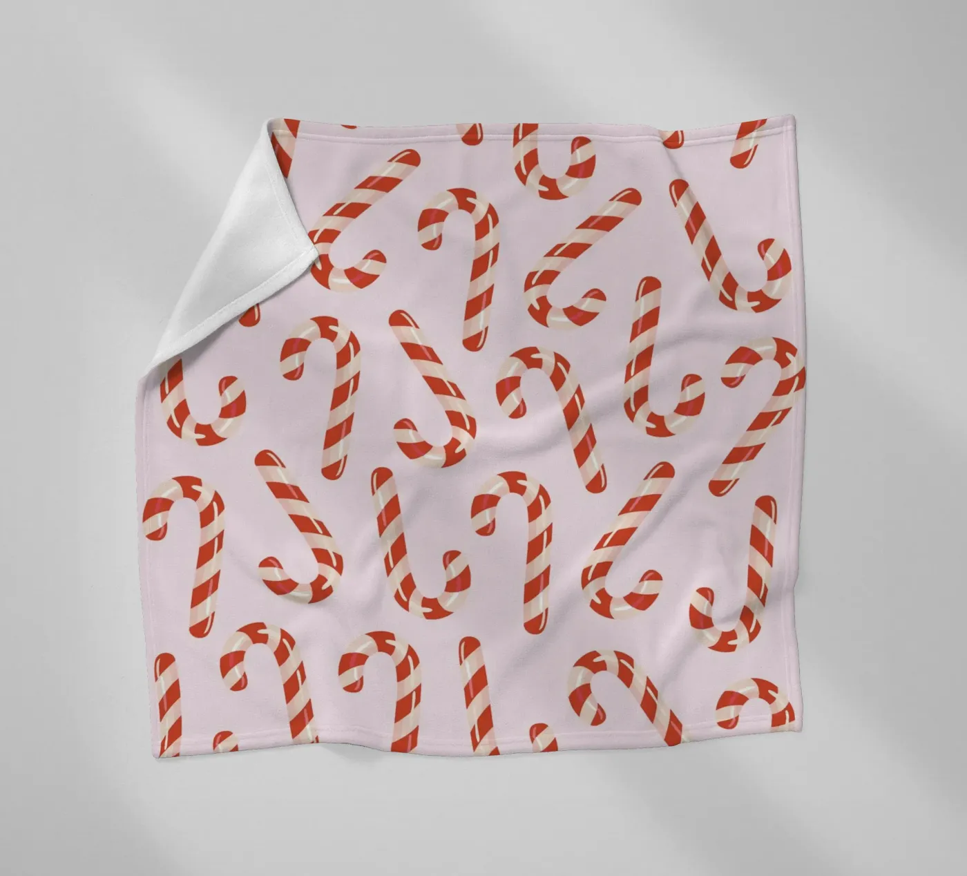 Candy canes pattern fleece blanket by Happypatterns