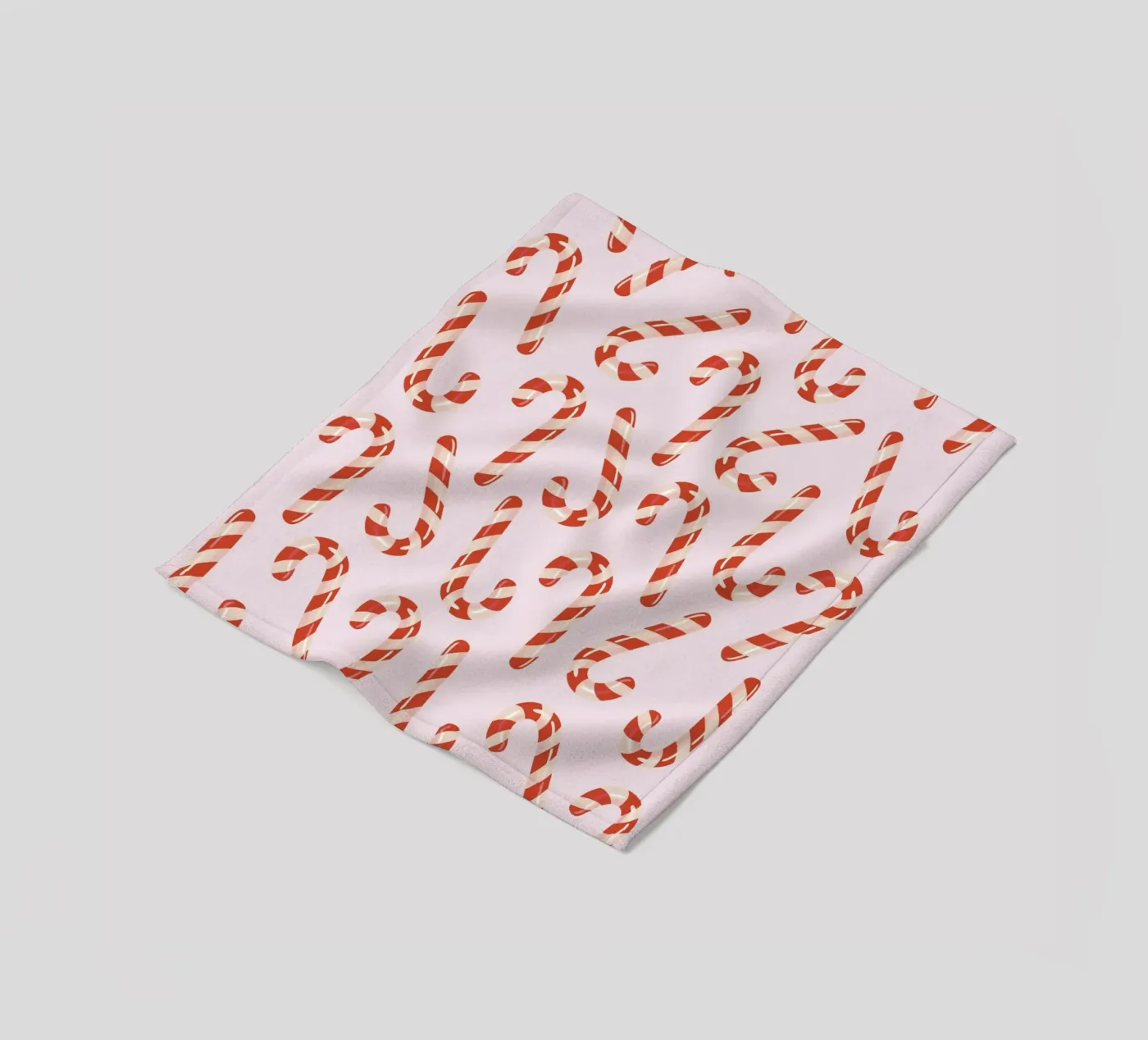 Candy canes pattern fleece blanket by Happypatterns