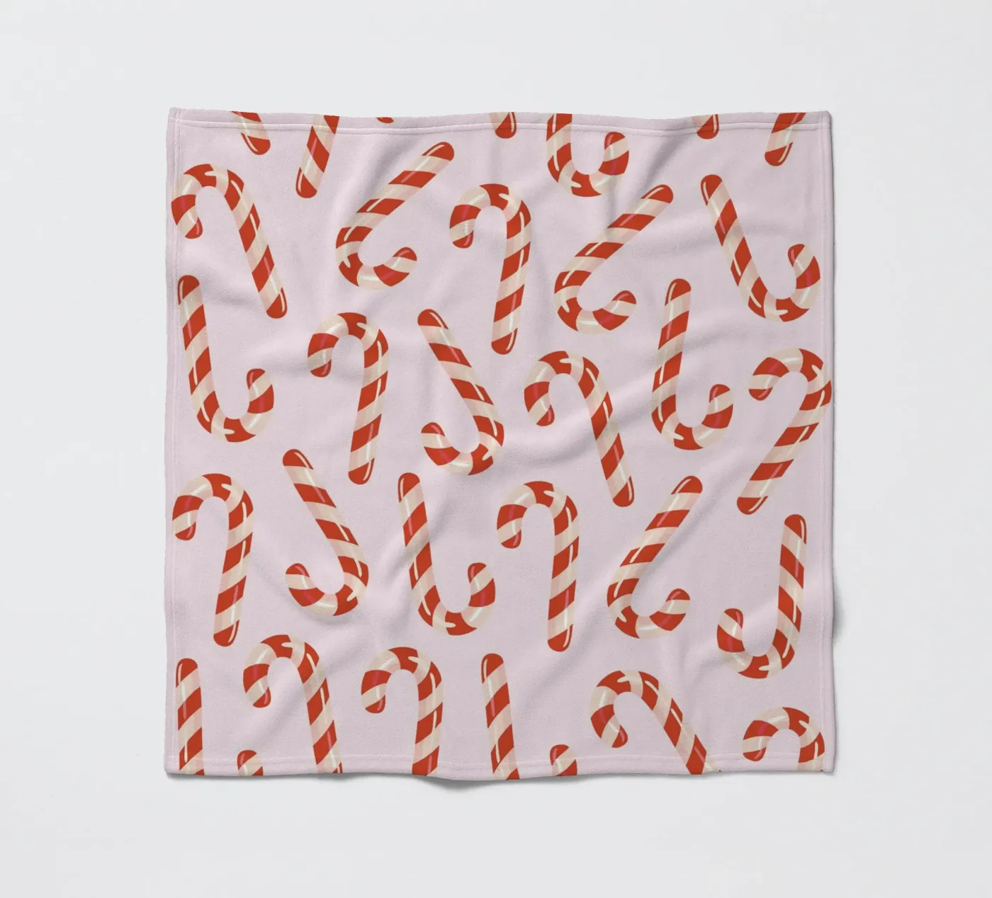 Candy canes pattern fleece blanket by Happypatterns