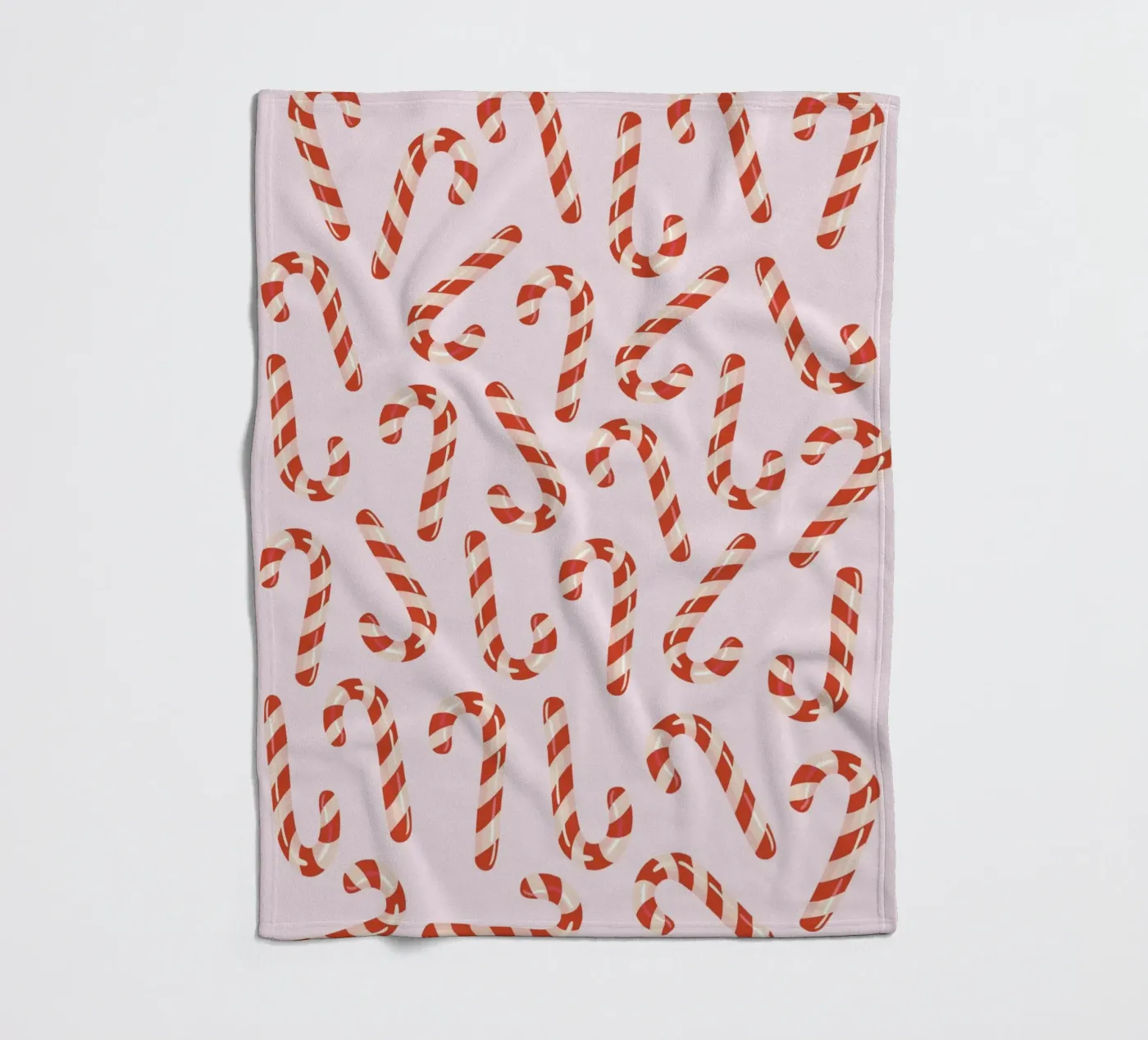 Candy canes pattern fleece blanket by Happypatterns