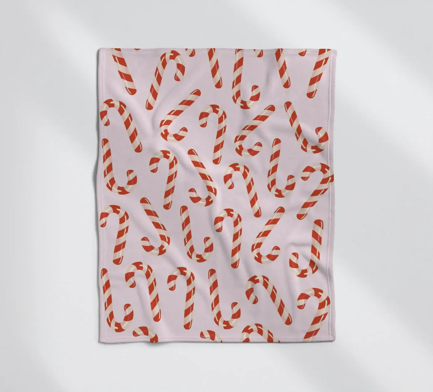 Candy canes pattern fleece blanket by Happypatterns
