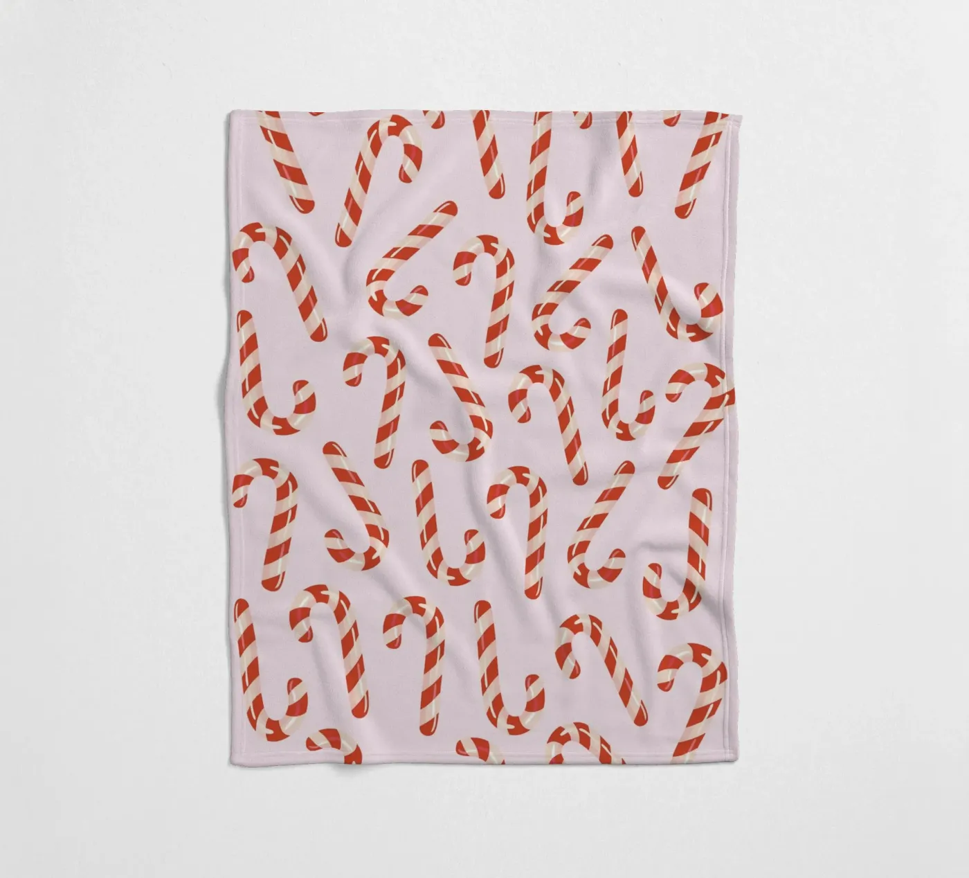 Candy canes pattern fleece blanket by Happypatterns