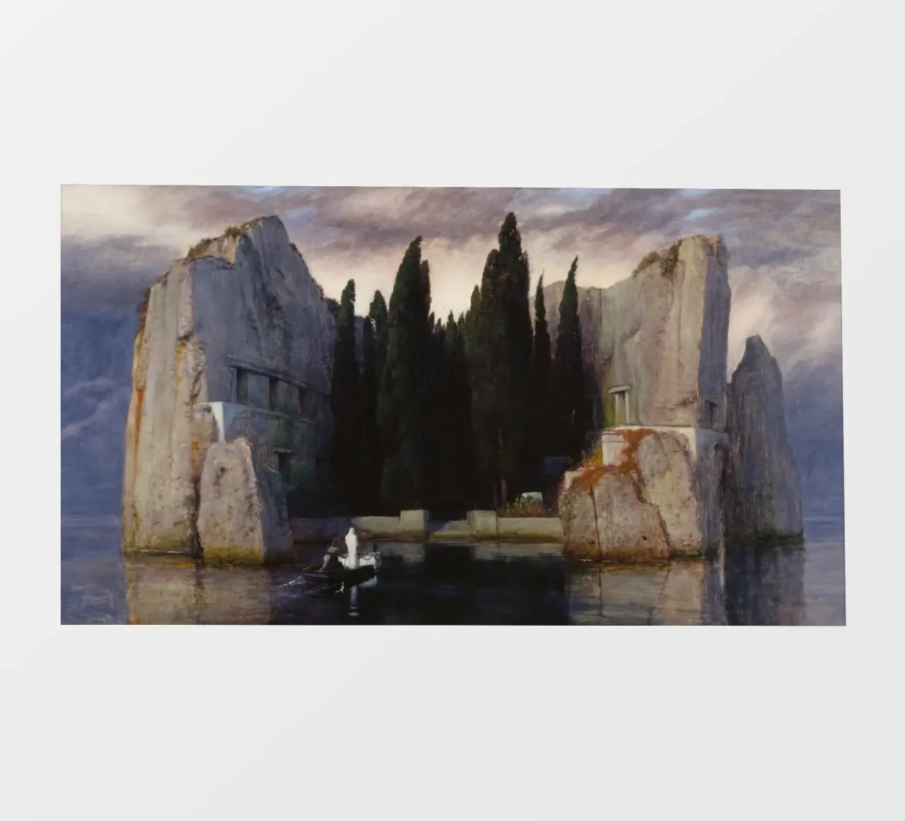 Arnold Bocklin - L'isola dei morti III 1883 pellicola backlit da William Store
