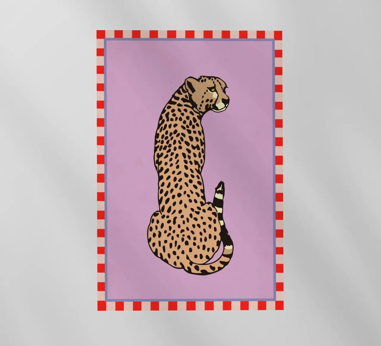 Retro Cheetah Pastel Illustration pellicola backlit da Honeymoon Hotel