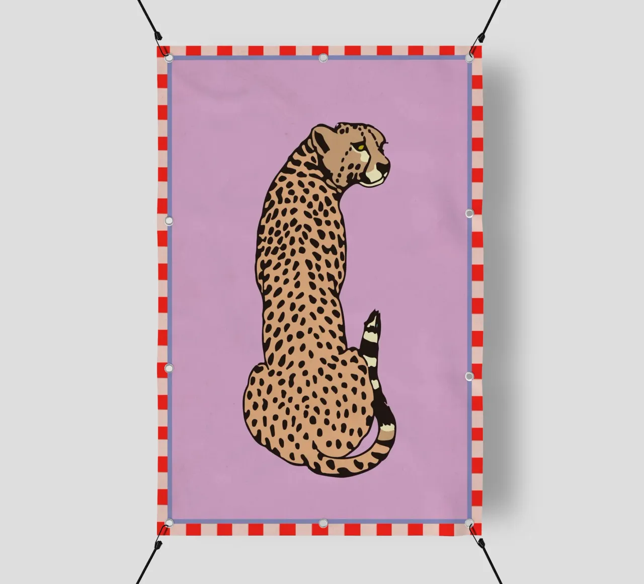 Retro Cheetah Pastel Illustration telo in pvc da Honeymoon Hotel