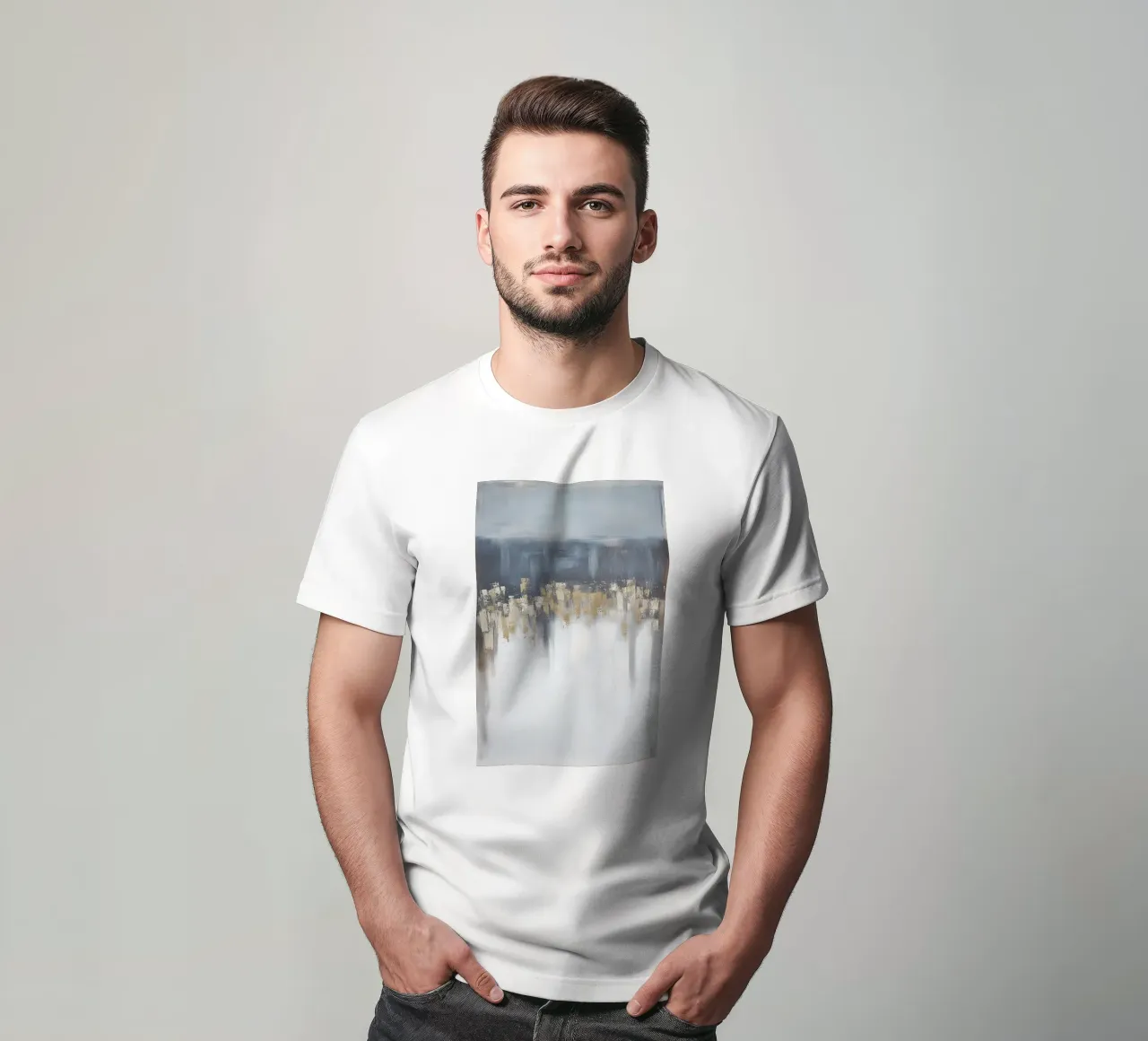Abstract fields in pastel t-shirt by Carinaprint