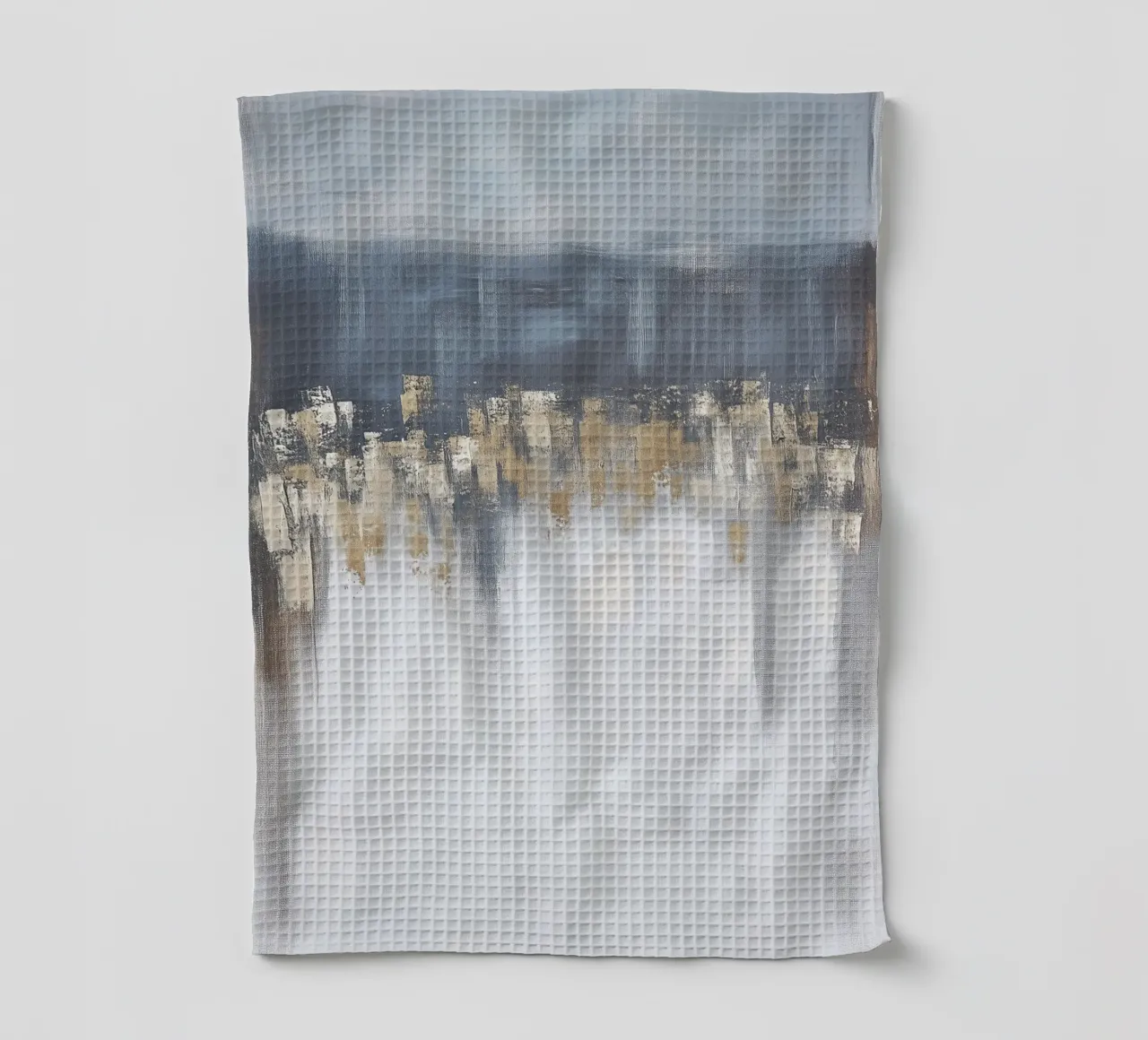 Abstract fields in pastel tea towel by Carinaprint