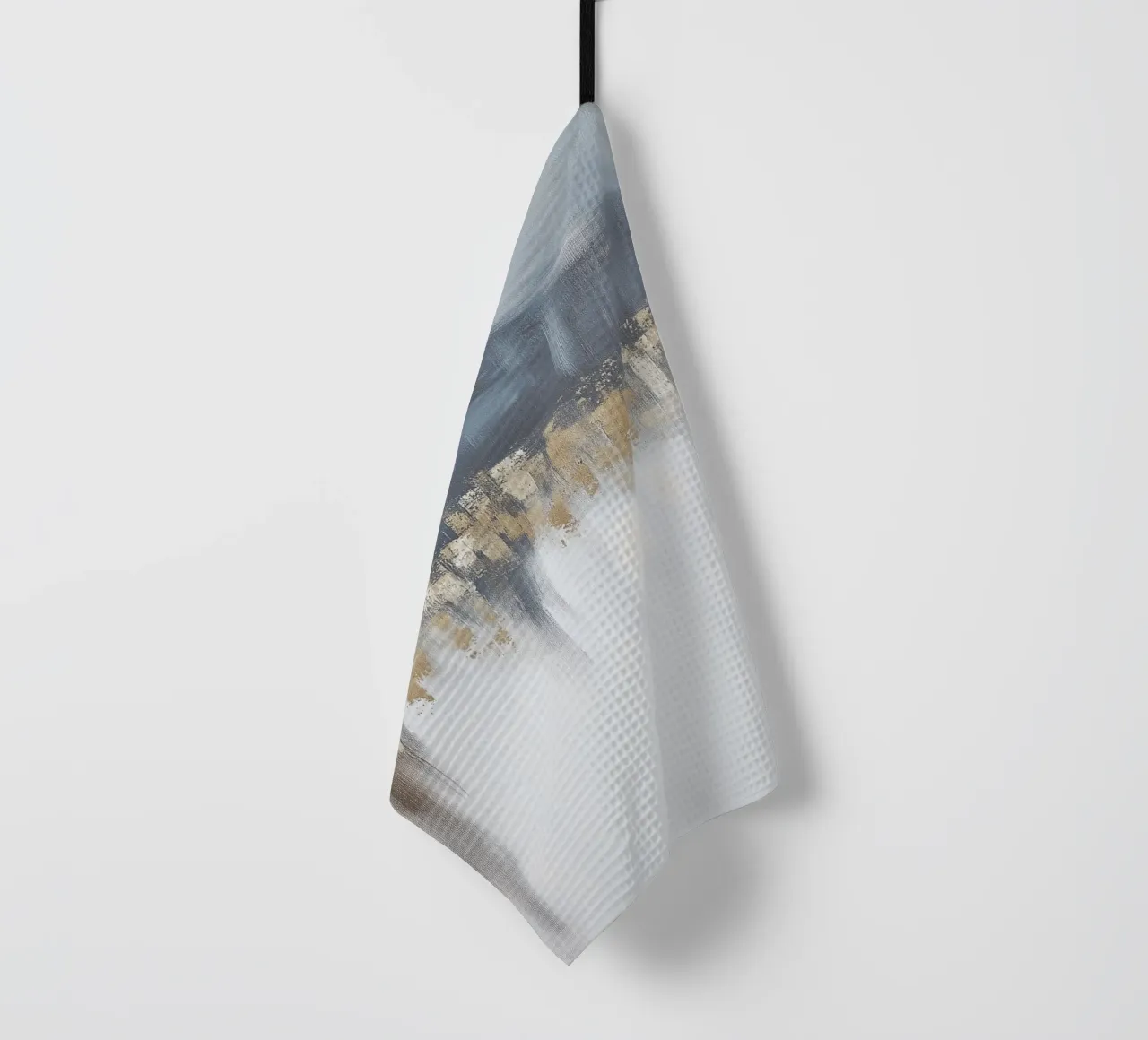 Abstract fields in pastel tea towel by Carinaprint