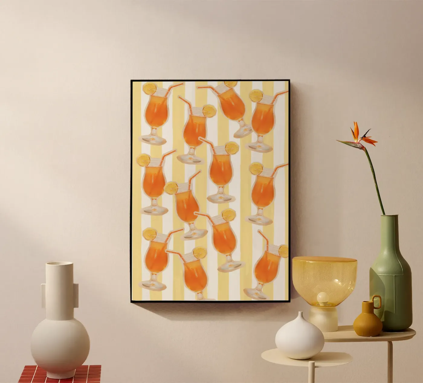 Cocktail pattern plexiglas de Happypatterns