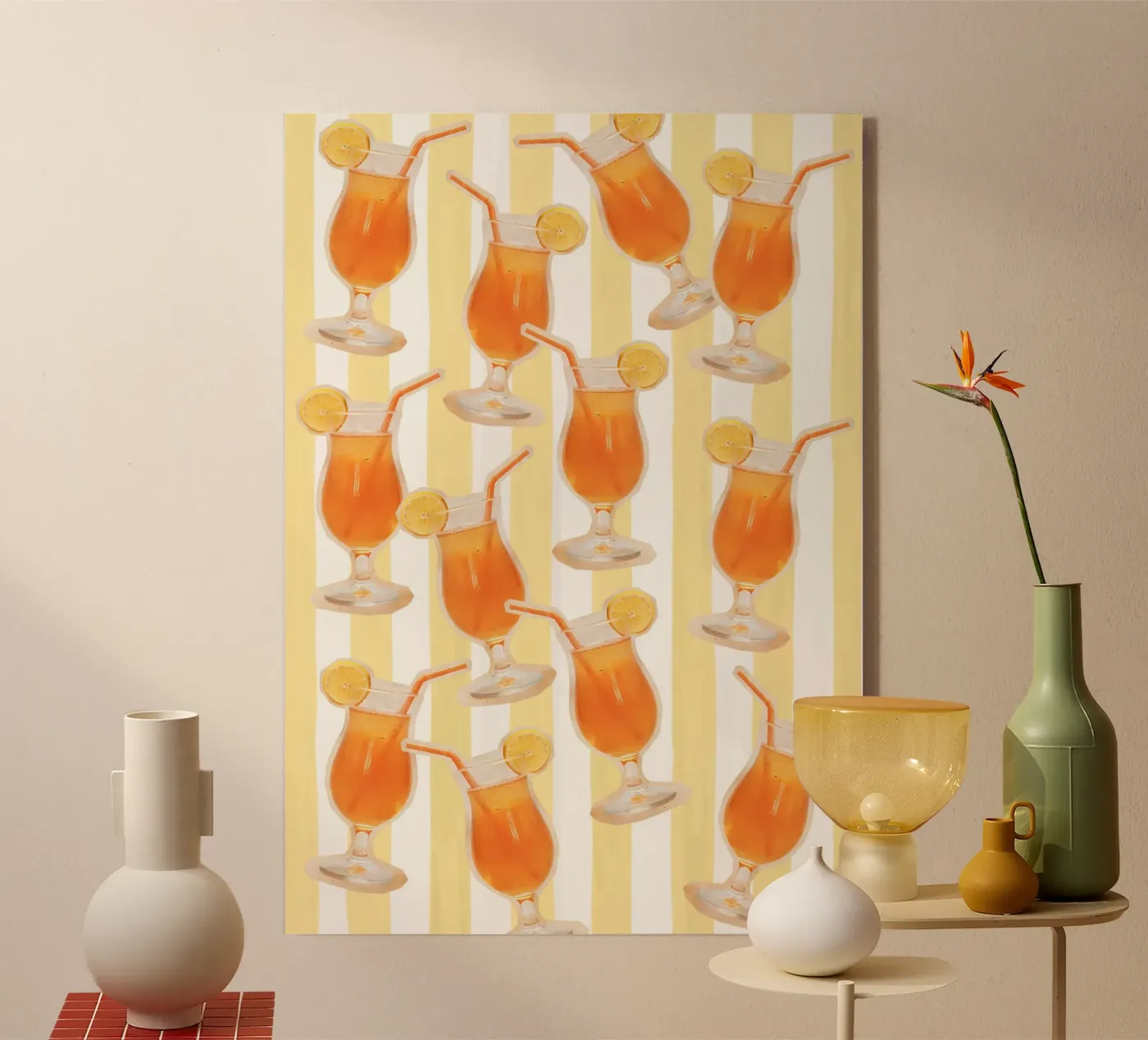 Cocktail pattern plexiglas de Happypatterns