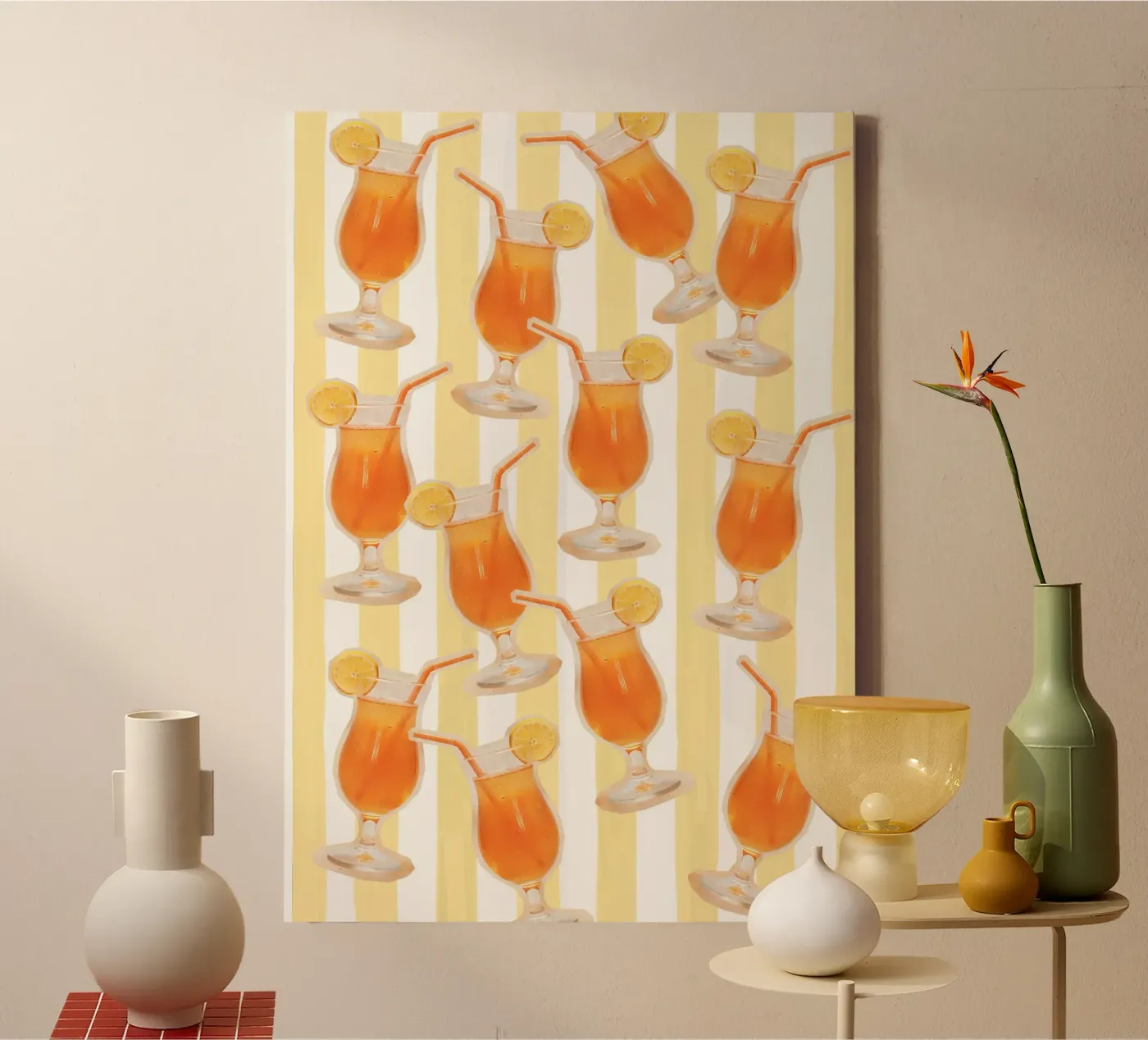 Cocktail pattern tela da Happypatterns