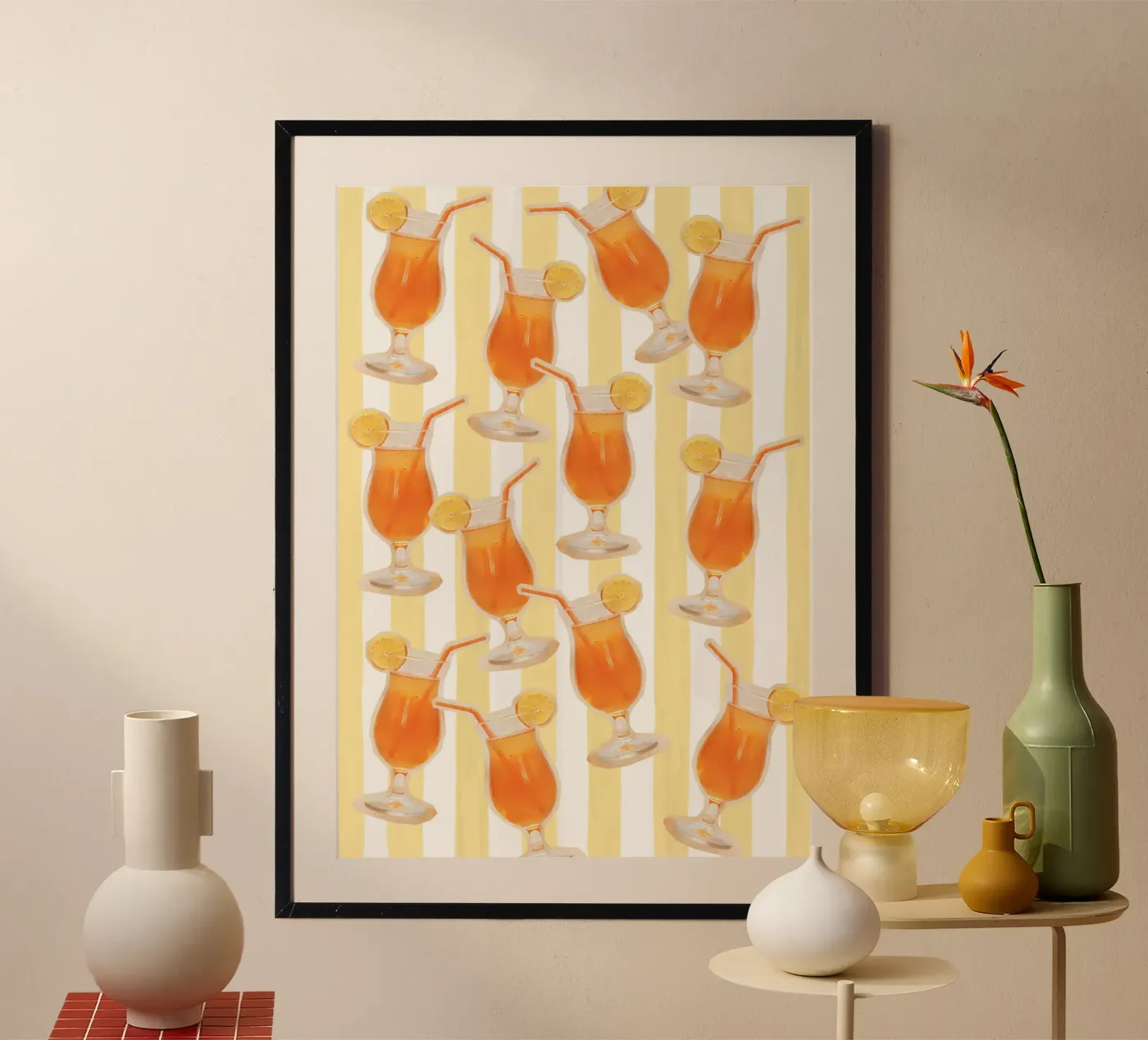 Cocktail pattern poster da Happypatterns