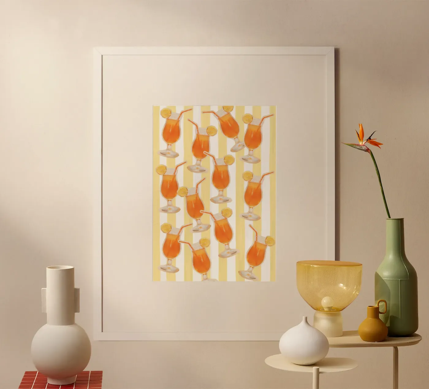Cocktail pattern poster da Happypatterns