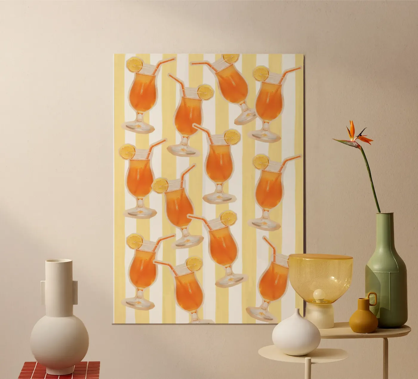 Cocktail pattern poster da Happypatterns