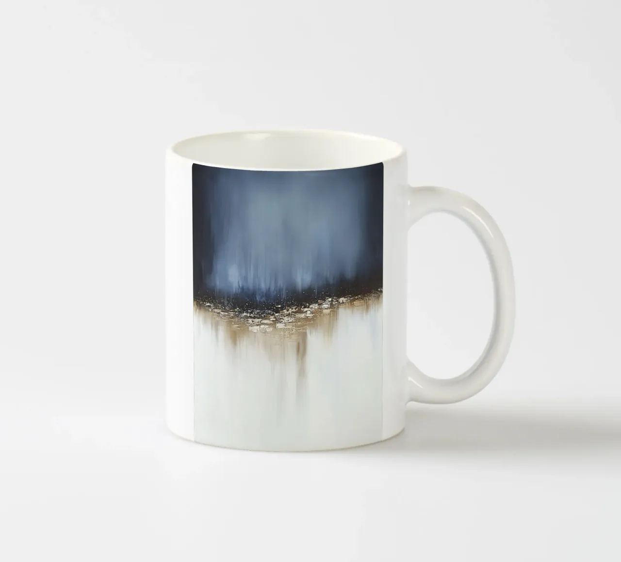 Structure abstraite bleue boho mug en céramique de Carinaprint